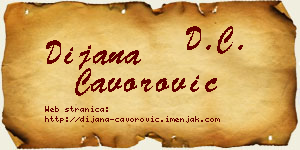 Dijana Čavorović vizit kartica